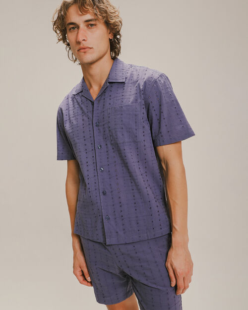 Camisa Fit Relax Azul